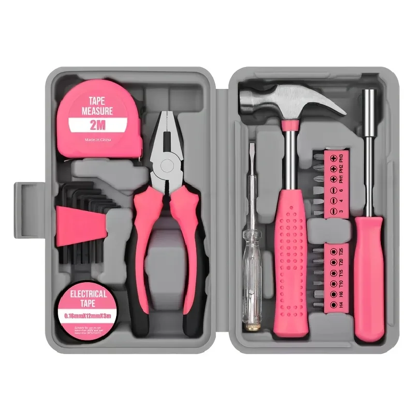 Power Tools Pink - 23+1pcs Set Peralatan Pink, Peralatan Tangan