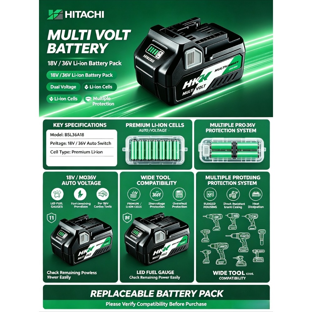 Baterai HiKOKI BSL36A18 100% O - Power Tools Hikoki ulasan dan harga