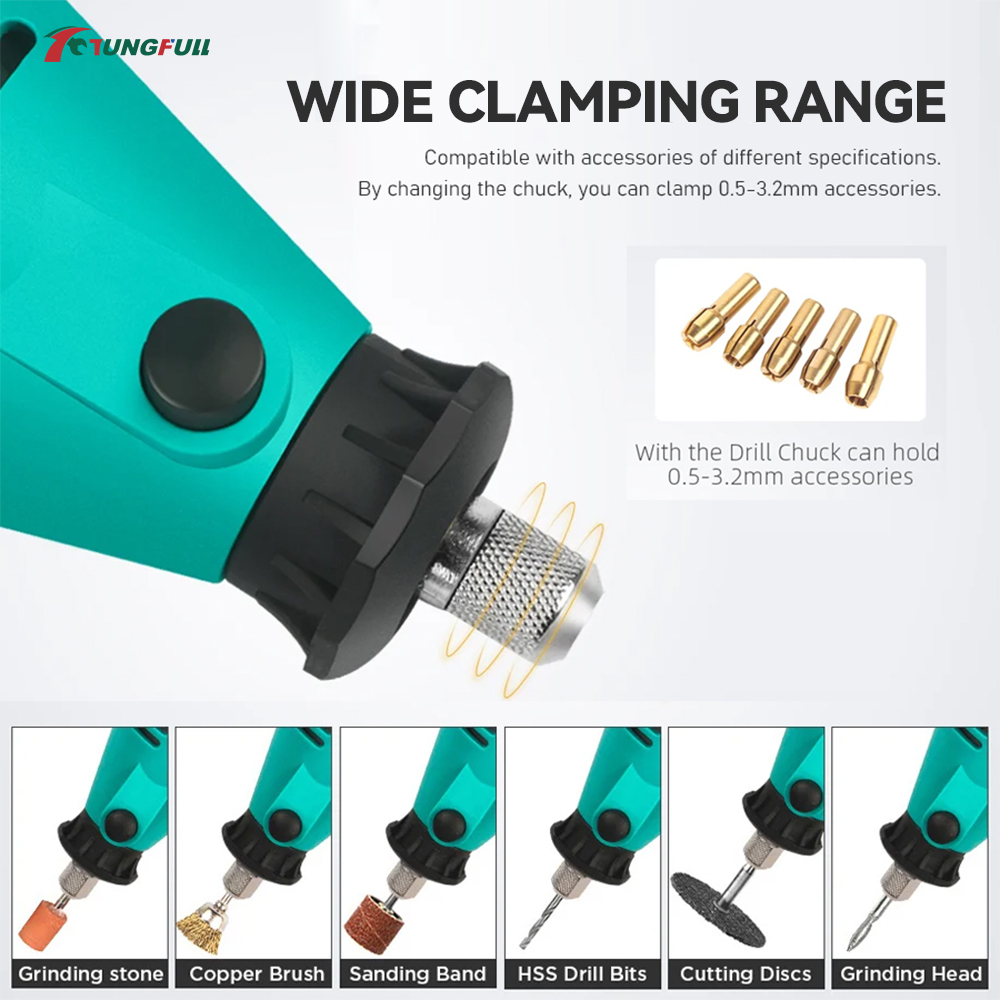 Set Penggiling Listrik Mini TU - Power Tools Review ulasan dan harga