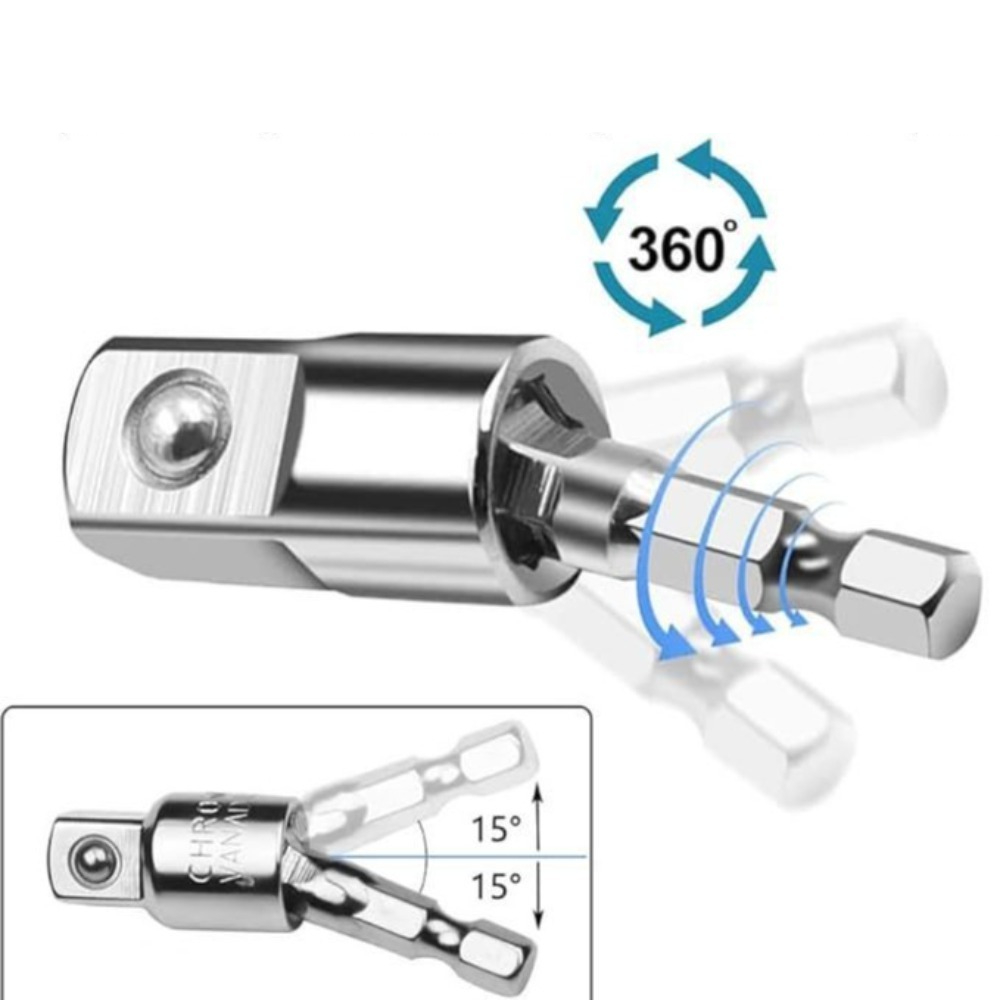 360 °   Set Adaptor Soket Bor  - Power Tools Excel ulasan dan harga