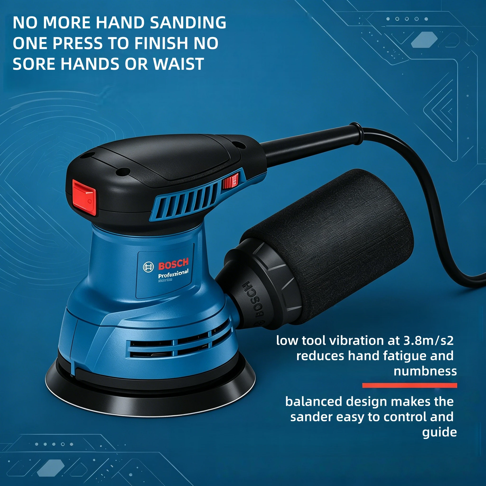 Bosch GEX125, Mesin Pengamplas - Power Tools Jobs ulasan dan harga
