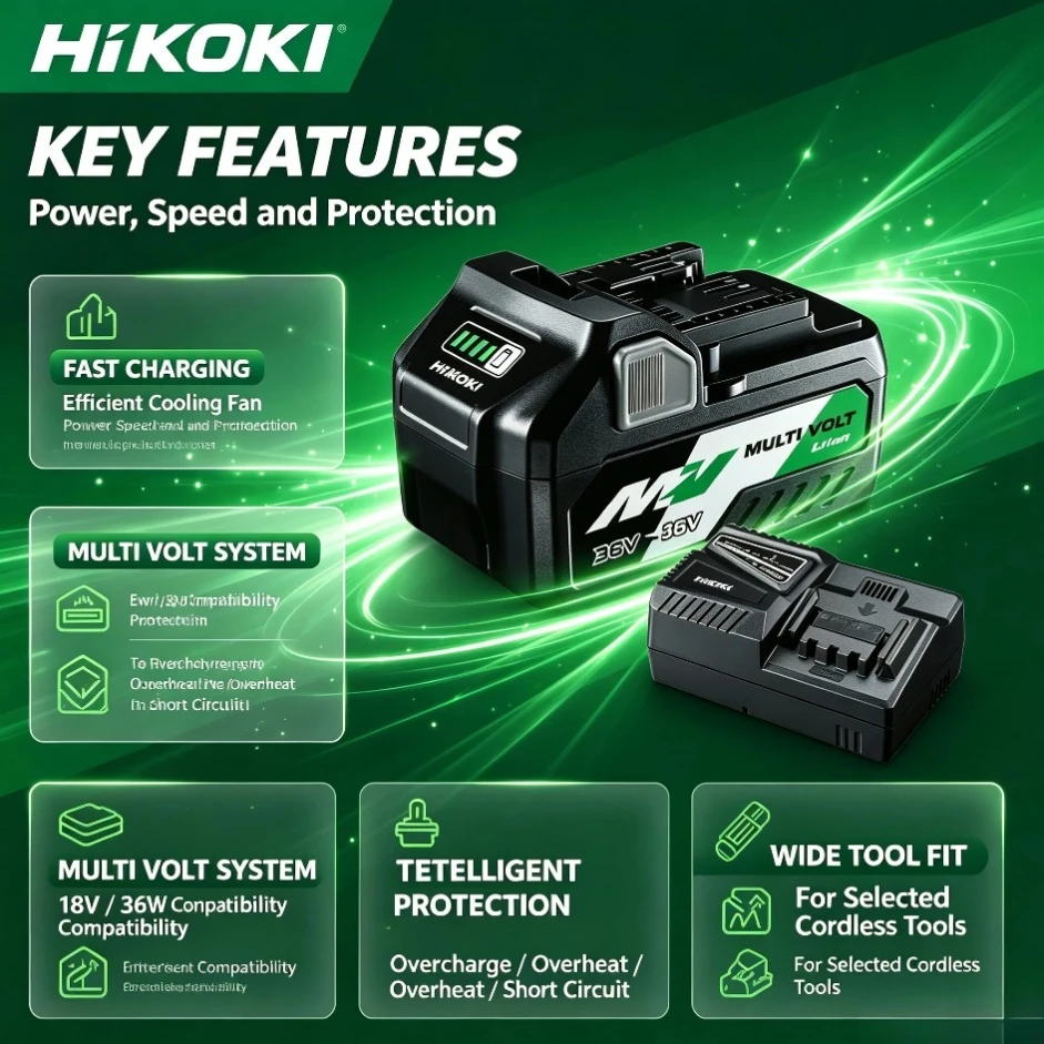 Baterai HiKOKI 8.0Ah asli, dil - Power Tools Hikoki ulasan dan harga
