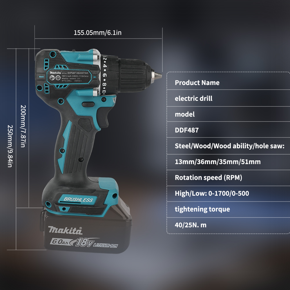 Bor Tanpa Kabel Brushless 18V  - Power Tools Review ulasan dan harga